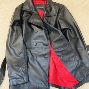 Women’s Black Leather Coat